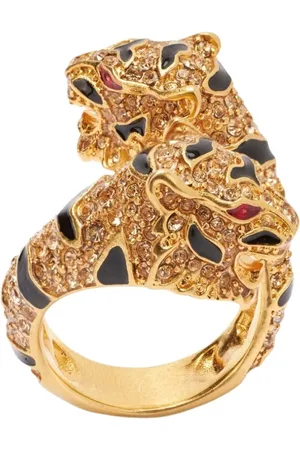 Roberto Cavalli Tilbehør, Dame, Gul, 55 MM, Uld, Bejeweled Guldring