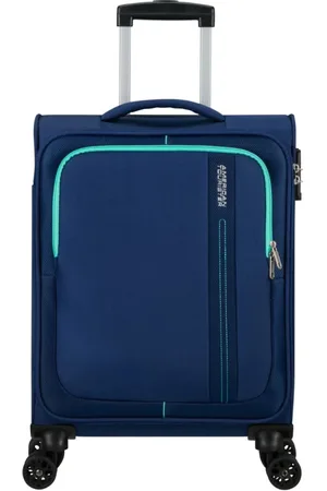 American Tourister Kuffert, unisex, Blå, ONE SIZE, Polyester, Sea Seeker Kabinetrolley Letvægt