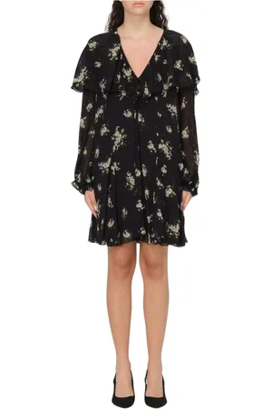 ANIYE BY Kjole, Dame, Sort, XS, Elegant Midi Kjole med Blonder