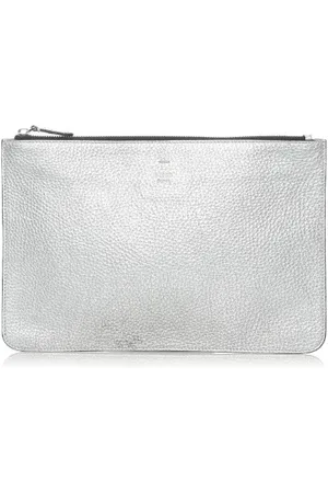 Fendi Pre-owned, Dame, Grå, ONE SIZE, Tyl, Pre-owned Laeder clutches
