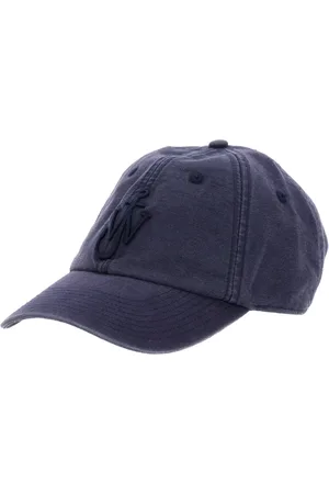 J.W.Anderson Tilbehør, Herre, Blå, ONE SIZE, Bomuld, Blå Baseball Cap med Broderet Logo