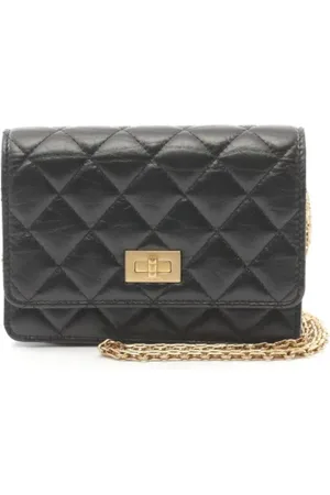 CHANEL Pre-owned, Dame, Sort, ONE SIZE, Uld, Pre-owned Laeder crossbody-tasker