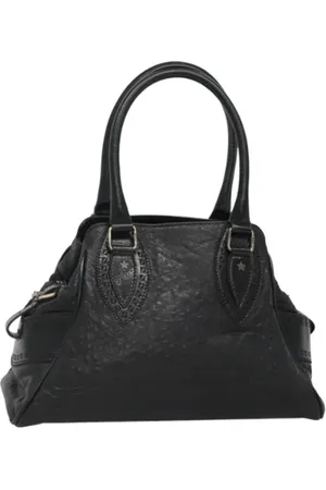 Fendi Pre-owned, Dame, Sort, ONE SIZE, Tyl, Pre-owned Laeder hndtasker