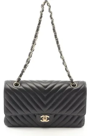 CHANEL Pre-owned, Dame, Sort, ONE SIZE, Uld, Pre-owned Laeder chanel-tasker