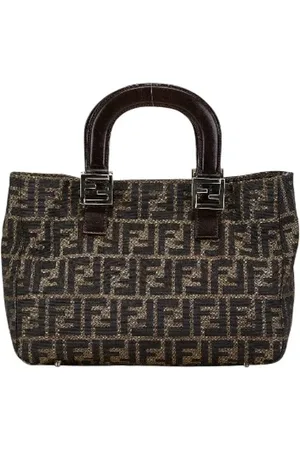 Fendi Pre-owned, Dame, Brun, ONE SIZE, Tyl, Pre-owned Canvas fendi-tasker