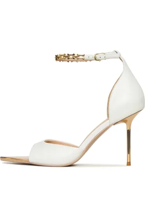 CESARE GASPARI Sko, Dame, Hvid, 39 EU, Stiletto High Heeled Sandaler Malena
