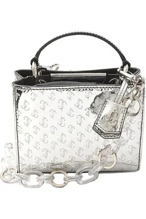 Jimmy Choo Pre-owned, Dame, Grå, ONE SIZE, Uld, Pre-owned Laeder skuldertasker