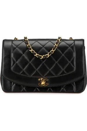 CHANEL Pre-owned, Dame, Sort, ONE SIZE, Uld, Pre-owned Laeder crossbody-tasker