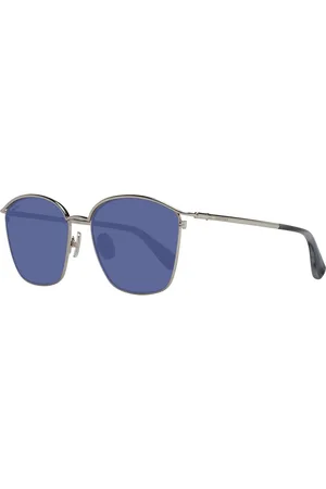 Max Mara Tilbehør, unisex, Grå, ONE SIZE, Uld, Sølv Dame Solbriller Firkantet Ramme
