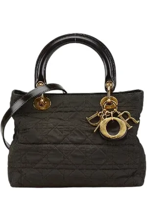 Dior Pre-owned, Dame, Brun, ONE SIZE, Uld, Pre-owned canvas håndtasker