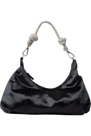Twentyfour Taske, Dame, Sort, ONE SIZE, Satin, Sort Satin Månetaske
