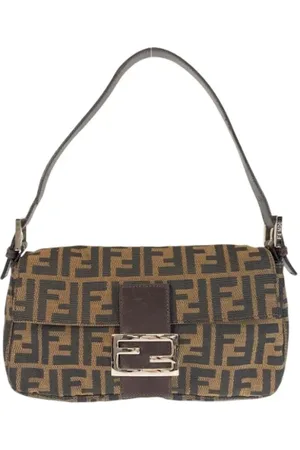 Fendi Pre-owned, Dame, Brun, ONE SIZE, Uld, Pre-owned Canvas fendi-tasker