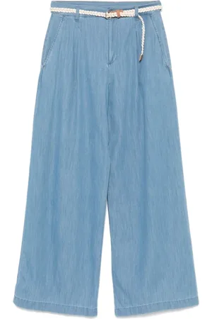 Liu Jo Jeans, Dame, Blå, W30, Denim, Blå Denim Jeans med Frontknaplukning