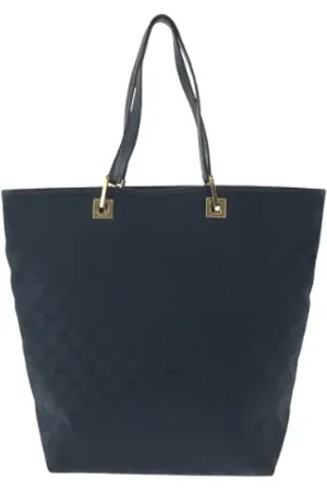 Gucci Pre-owned, Dame, Sort, ONE SIZE, Uld, Pre-owned Canvas gucci-tasker