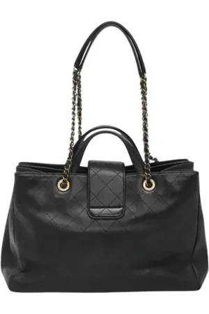 CHANEL Pre-owned, Dame, Sort, ONE SIZE, Uld, Pre-owned Laeder chanel-tasker