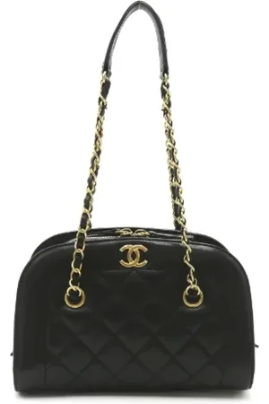 CHANEL Pre-owned, Dame, Sort, ONE SIZE, Uld, Pre-owned Laeder skuldertasker