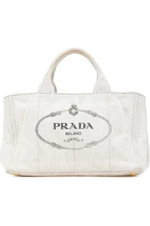 Prada Pre-owned, Dame, Hvid, ONE SIZE, Denim, Pre-owned Denim prada-tasker