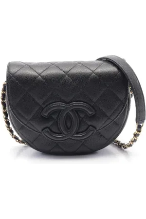 CHANEL Pre-owned, Dame, Sort, ONE SIZE, Uld, Pre-owned Laeder chanel-tasker