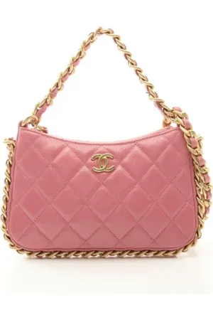 CHANEL Pre-owned, Dame, Lyserød, ONE SIZE, Uld, Pre-owned Laeder crossbody-tasker