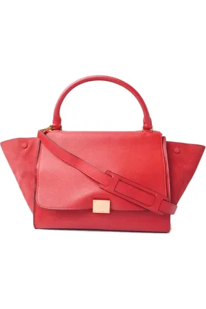 Céline Pre-owned, Dame, Rød, ONE SIZE, Uld, Pre-owned Laeder celine-tasker