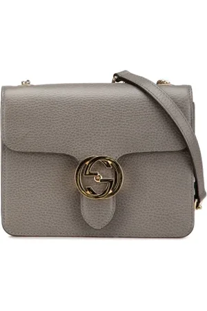 Gucci Pre-owned, Dame, Grå, ONE SIZE, Uld, Pre-owned Laeder crossbody-tasker