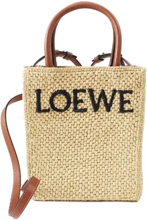 Loewe Pre-owned, Dame, Brun, ONE SIZE, Uld, Pre-owned Stof skuldertasker