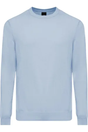 add Strik, Herre, Blå, XL, Bomuld, Rund Hals Bomulds Sweater