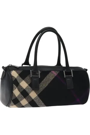 Burberry Pre-owned, Dame, Sort, ONE SIZE, Tyl, Pre-owned canvas håndtasker