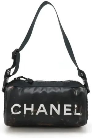 CHANEL Pre-owned, Dame, Sort, ONE SIZE, Uld, Pre-owned Laeder crossbody-tasker