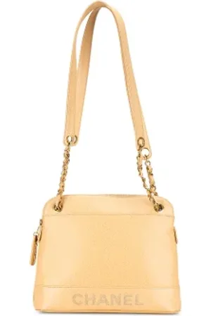 CHANEL Pre-owned, Dame, Gul, ONE SIZE, Uld, Pre-owned Laeder chanel-tasker