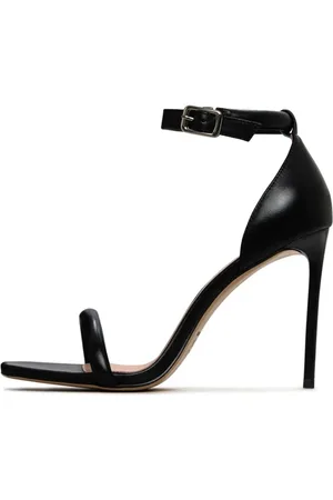 CESARE GASPARI Sko, Dame, Sort, 36 EU, Læder, Stiletto High Heeled Sandaler Martina - Sort