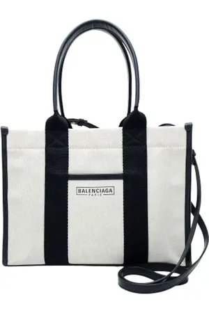 Balenciaga Pre-owned, Dame, Hvid, ONE SIZE, Uld, Pre-owned Canvas balenciaga-tasker