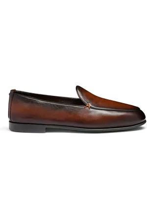 santoni Sko, Herre, Brun, 42 1/2 EU, Læder, Herres læderloafer