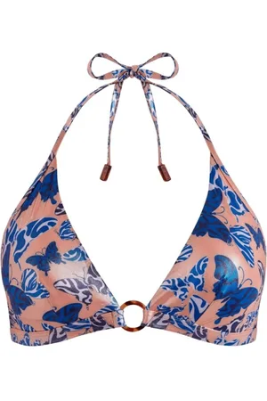 Vilebrequin Badetøj, Dame, Flerfarvet, L, Disco Butterfly Neckholder Bikini Top til kvinder