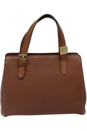 Burberry Pre-owned, Dame, Brun, ONE SIZE, Tyl, Pre-owned Laeder hndtasker