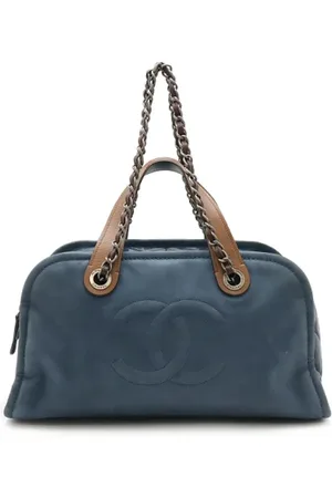 CHANEL Pre-owned, Dame, Blå, ONE SIZE, Uld, Pre-owned Laeder chanel-tasker