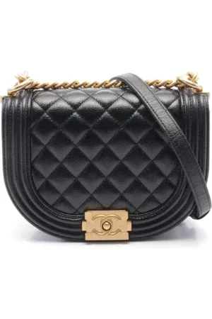 CHANEL Pre-owned, Dame, Sort, ONE SIZE, Uld, Pre-owned Laeder crossbody-tasker