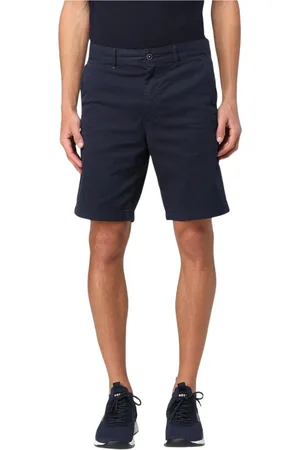 HUGO BOSS Shorts, Herre, Blå, W40, Uld, Stilfulde Beige Casual Shorts