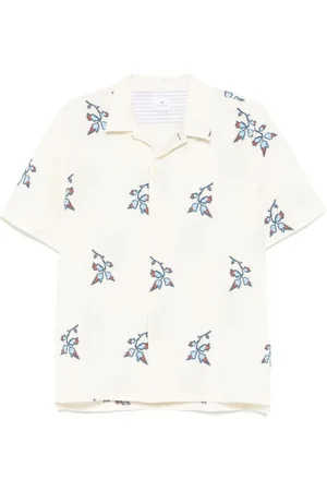 Paul Smith Skjorte, Herre, , XL, Hvid cubansk krave skjorte