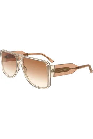 Lacoste Tilbehør, unisex, Brun, 59 MM, Uld, Stilfulde solbriller i trendy farve
