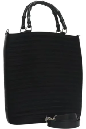 Gucci Pre-owned, Dame, Sort, ONE SIZE, Uld, Pre-owned canvas håndtasker