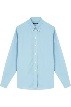 Isabel Marant Bluser & Skjorter, Dame, Blå, S, Uld, Stilfuld Skjorte