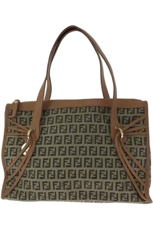 Fendi Pre-owned, Dame, Brun, ONE SIZE, Tyl, Pre-owned Canvas totes