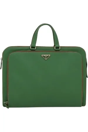 Prada Pre-owned, Dame, Grøn, ONE SIZE, Tyl, Pre-owned Laeder prada-tasker