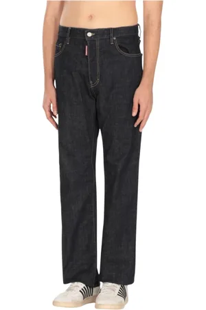 Dsquared2 Jeans, Herre, Sort, M, Uld, Stilfulde Distressed Slim-Fit Denim Jeans
