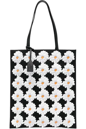 Moschino Taske, Dame, Sort, ONE SIZE, Bomuld, Sort taske med dobbelt håndtag og charm