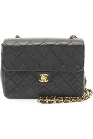 CHANEL Pre-owned, Dame, Sort, ONE SIZE, Uld, Pre-owned Laeder crossbody-tasker