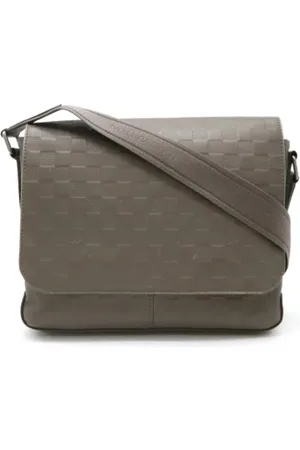 LOUIS VUITTON Pre-owned, Dame, Grå, ONE SIZE, Uld, Pre-owned Laeder crossbody-tasker