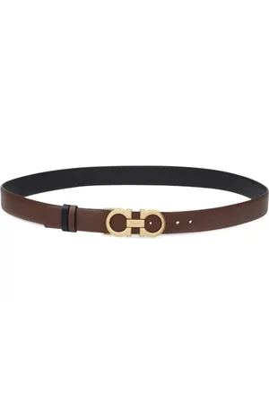 Salvatore Ferragamo Tilbehør, Dame, Brun, 75 CM, Læder, Læderbælte
