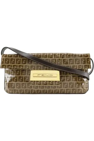 Fendi Pre-owned, Dame, Brun, ONE SIZE, Uld, Pre-owned Plast fendi-tasker